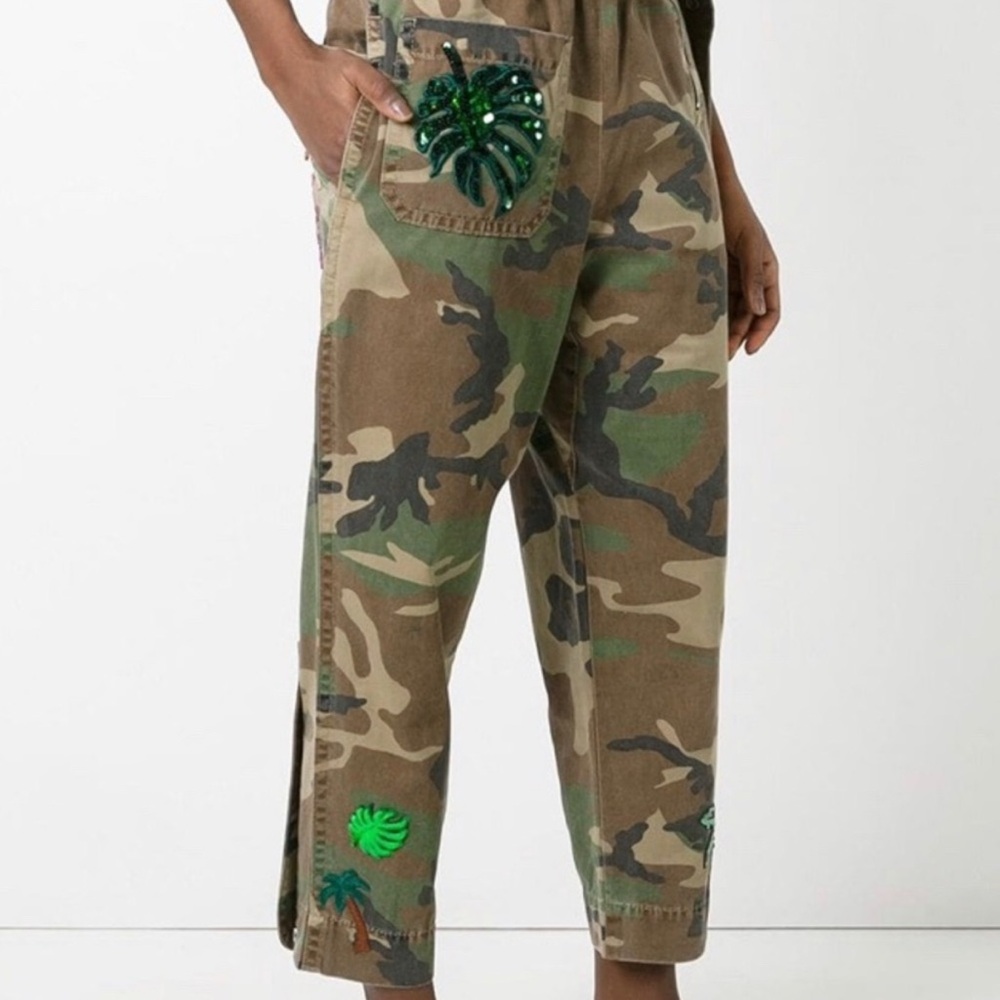 Vintage Marc Jacobs embellished camo pants